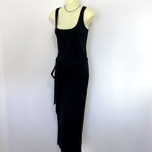 Vince Dress Maxi Black Wrap Nwot Sz Sm
